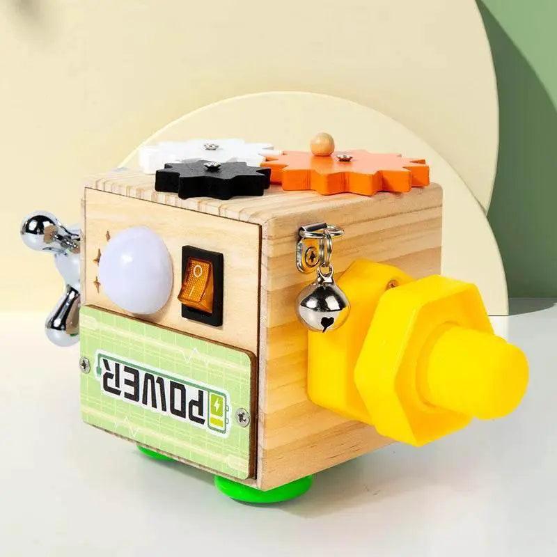  Montessori Toys Wooden Busy Board Switch Toys With Button LED Lights Sensory For Toddlers -  ToylandEU™