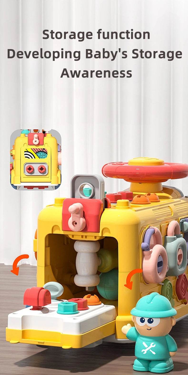 Busy Cube For Toddler Travel Toddler Busy Cube Fine Motor Skill Learning Activity Cube Toy For Home School Nursery Montessori - ToylandEU