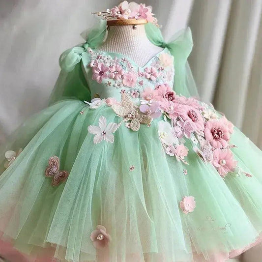 Butterfly Tulle Girls Birthday Party Dress Premium -  ToylandEU™