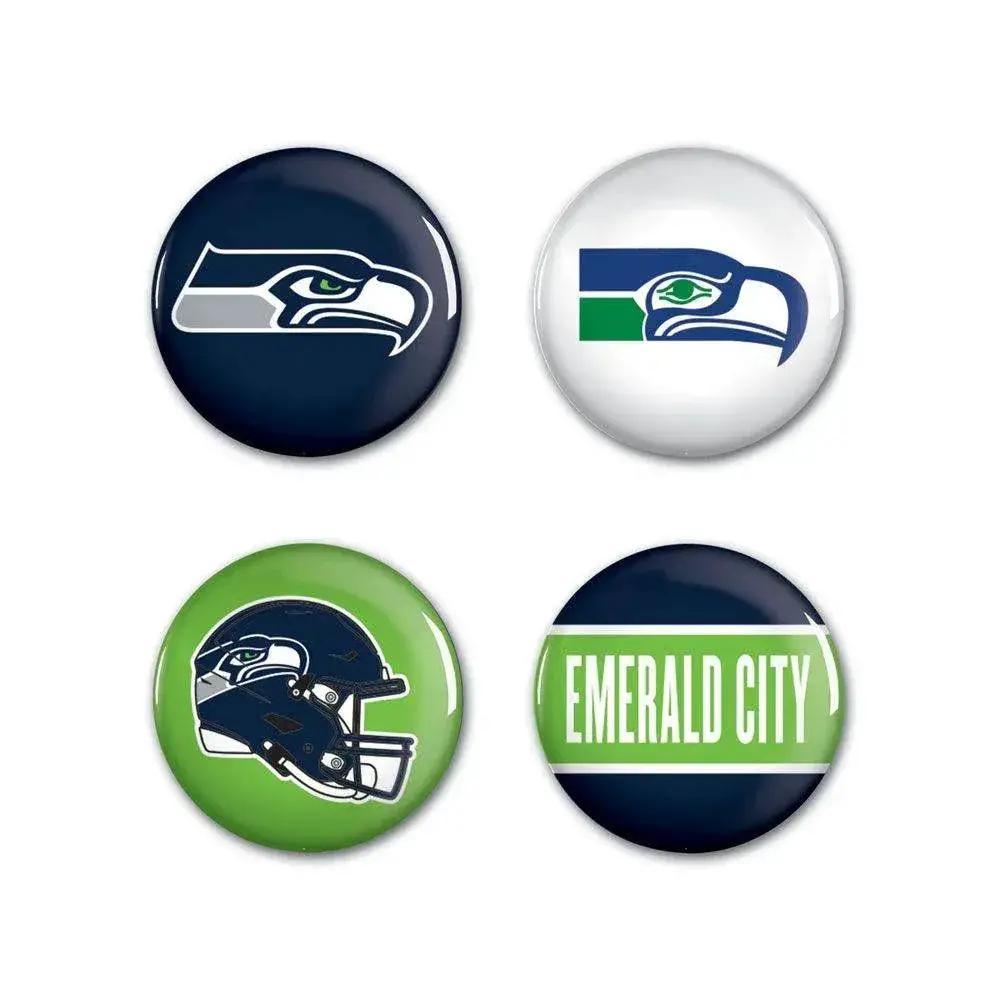  Seattle Seahawks Button Set 4 Pack With Logos And Slogans -  ToylandEU™