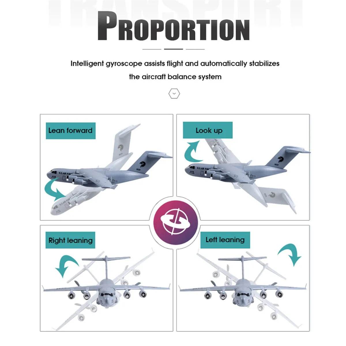 C17 C-17 Transport 390mm Wingspan RC Airplane Glider RTF - ToylandEU