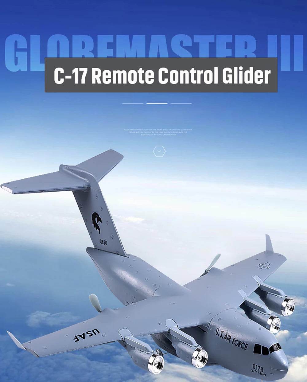 C17 C-17 Transport 390mm Wingspan RC Airplane Glider RTF - ToylandEU