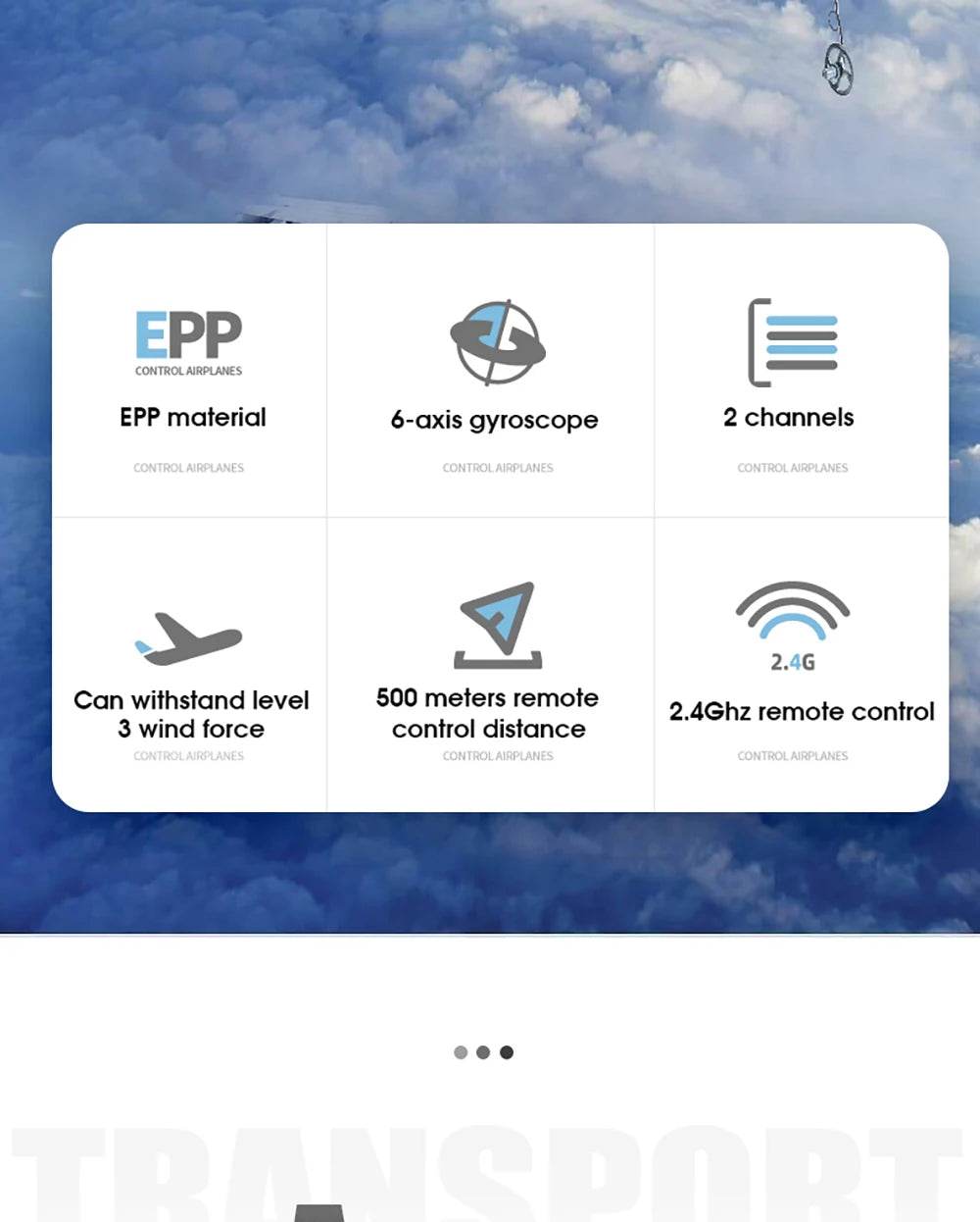 C17 C-17 Transport 390mm Wingspan RC Airplane Glider RTF - ToylandEU