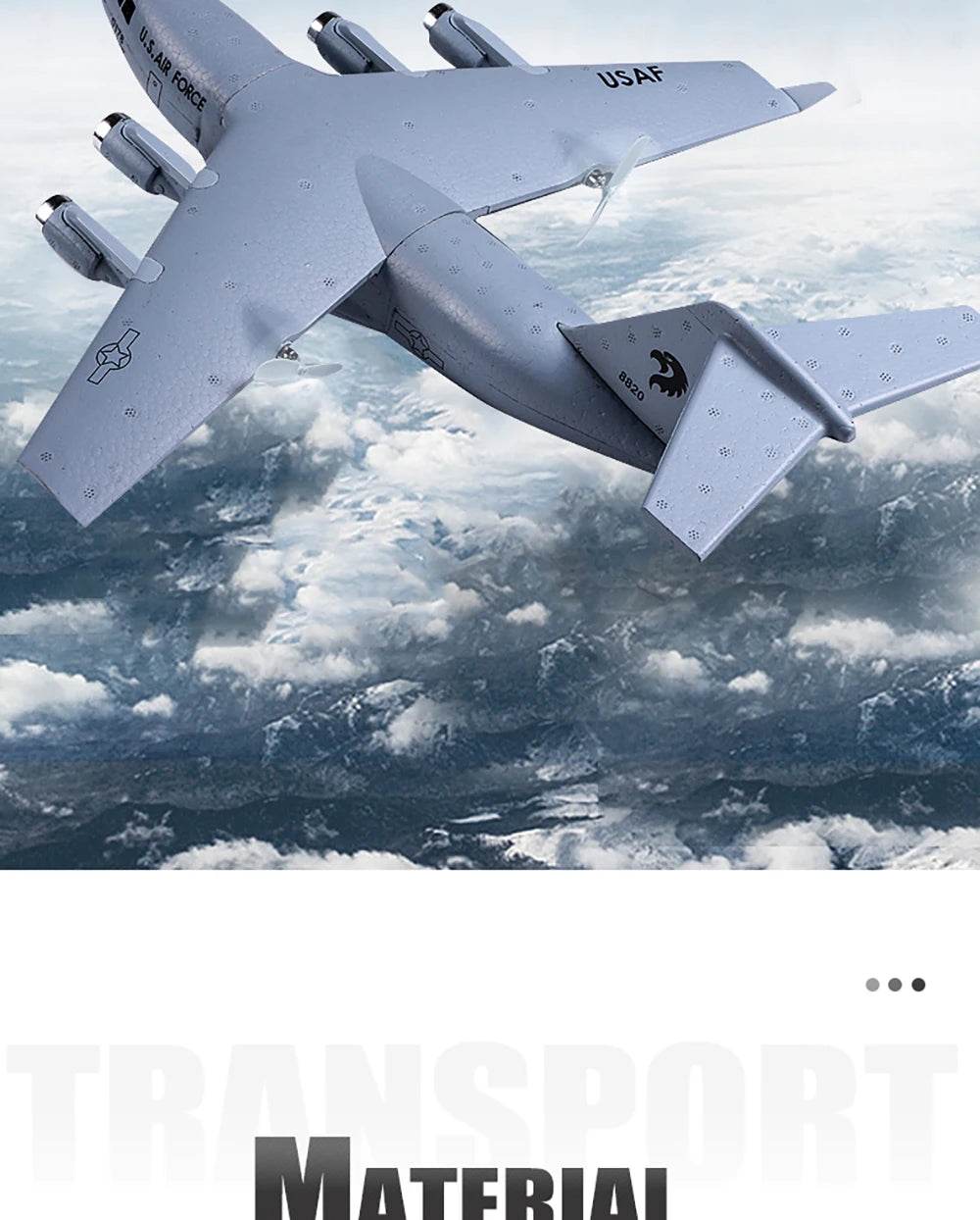 C17 C-17 Transport 390mm Wingspan RC Airplane Glider RTF - ToylandEU