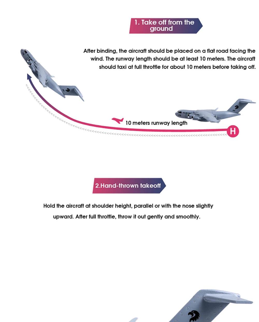 C17 C-17 Transport 390mm Wingspan RC Airplane Glider RTF - ToylandEU