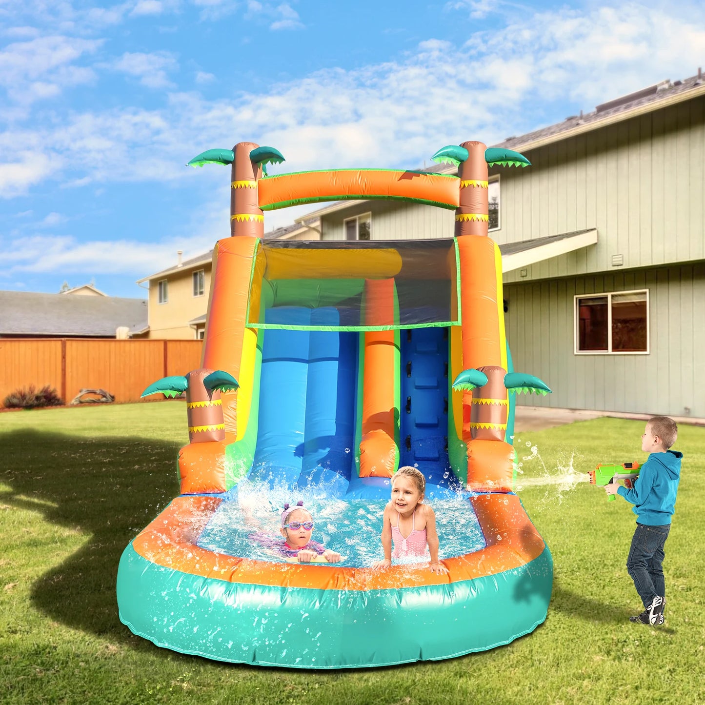 21ft Giant CE Certified Commercial Inflatable Water Slide With Blower