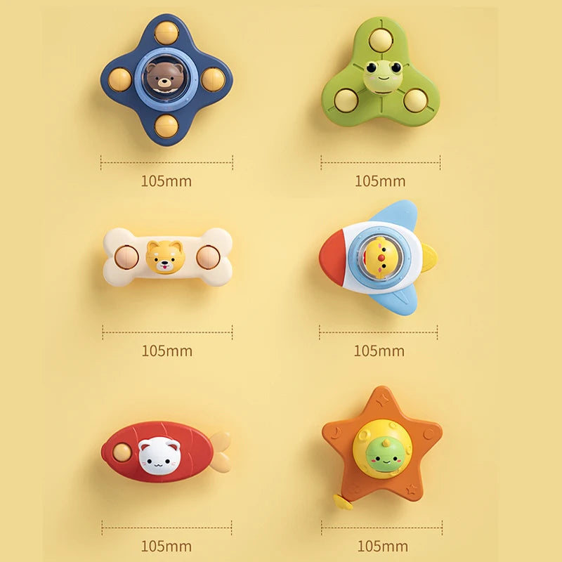 CE Certified Montessori Bath Toy Suction Cup Spinner With Rotating Beads For 3 To 6 Year Olds ABS Plastic - ToylandEU