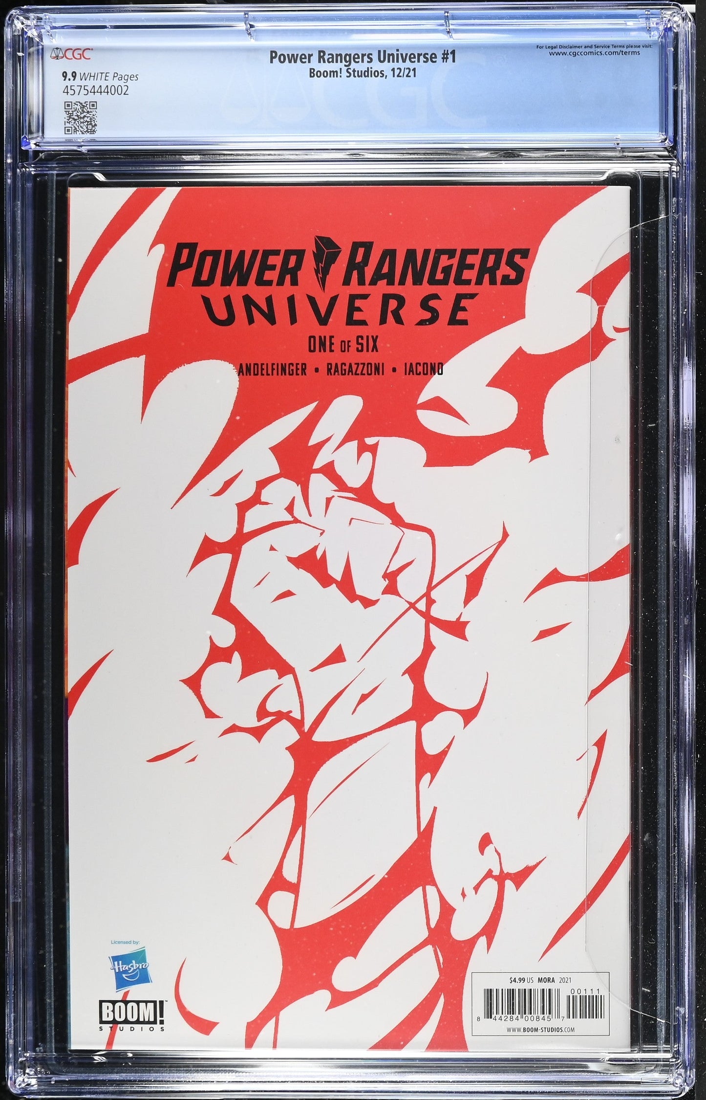 Power Rangers Universe Issue 1 CGC 9.9 Graded Comic Book