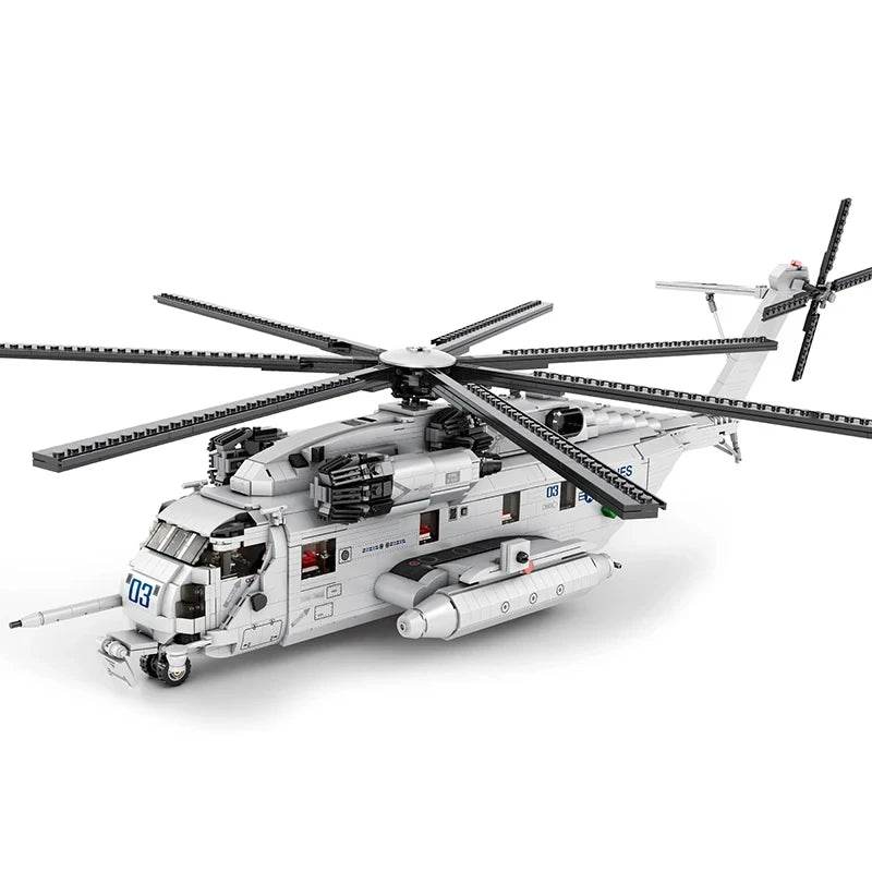 CH-53E Transport Helicopter Building Blocks Army Plane Military Model Assembly Bricks Kids Toy Holiday Gift - ToylandEU