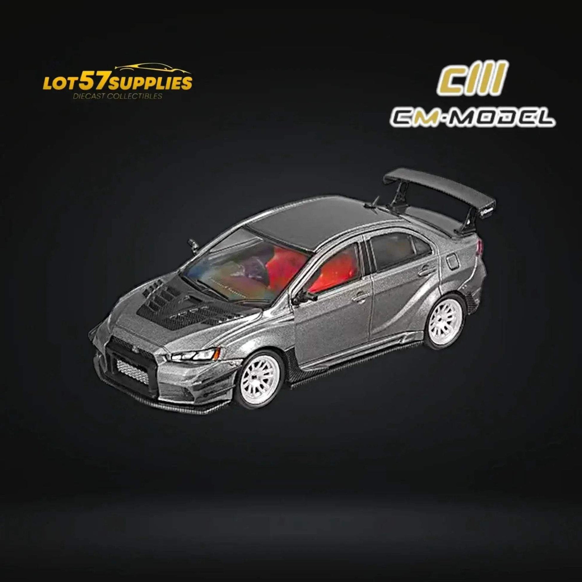 CM Model Mitsubishi Lancer Evolution X Varis Wide Body Gray 1:64 CM64-EVOX-03 - ToylandEU