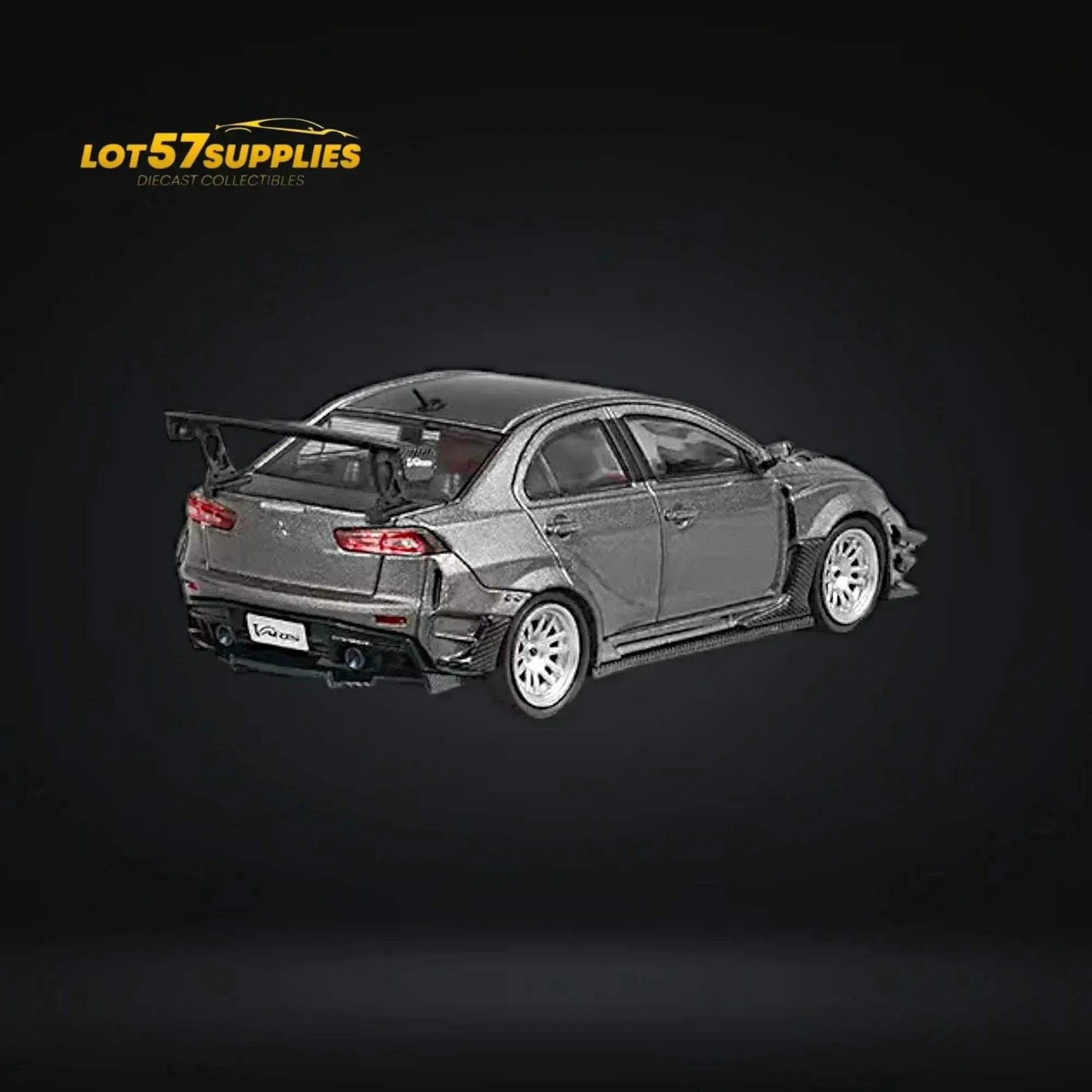 CM Model Mitsubishi Lancer Evolution X Varis Wide Body Gray 1:64 CM64-EVOX-03 - ToylandEU