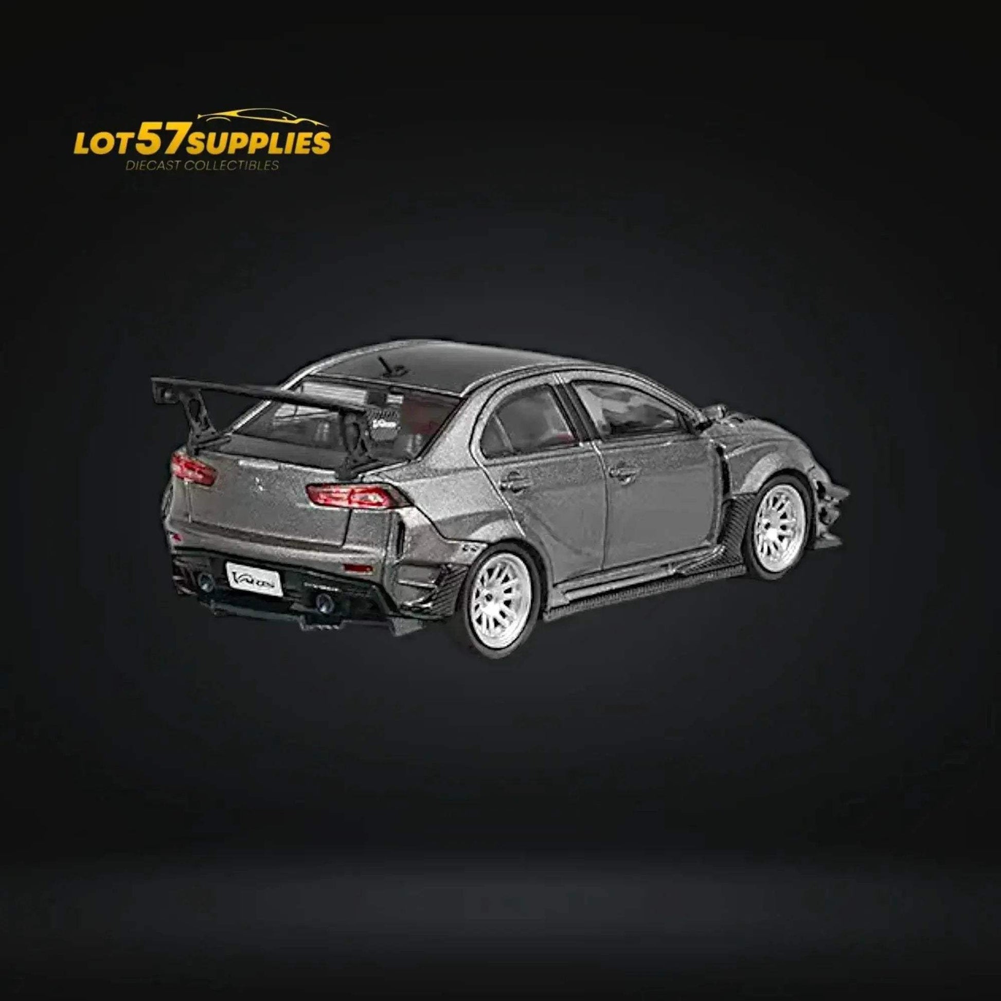 CM Model Mitsubishi Lancer Evolution X Varis Wide Body Gray 1:64 CM64-EVOX-03 - ToylandEU