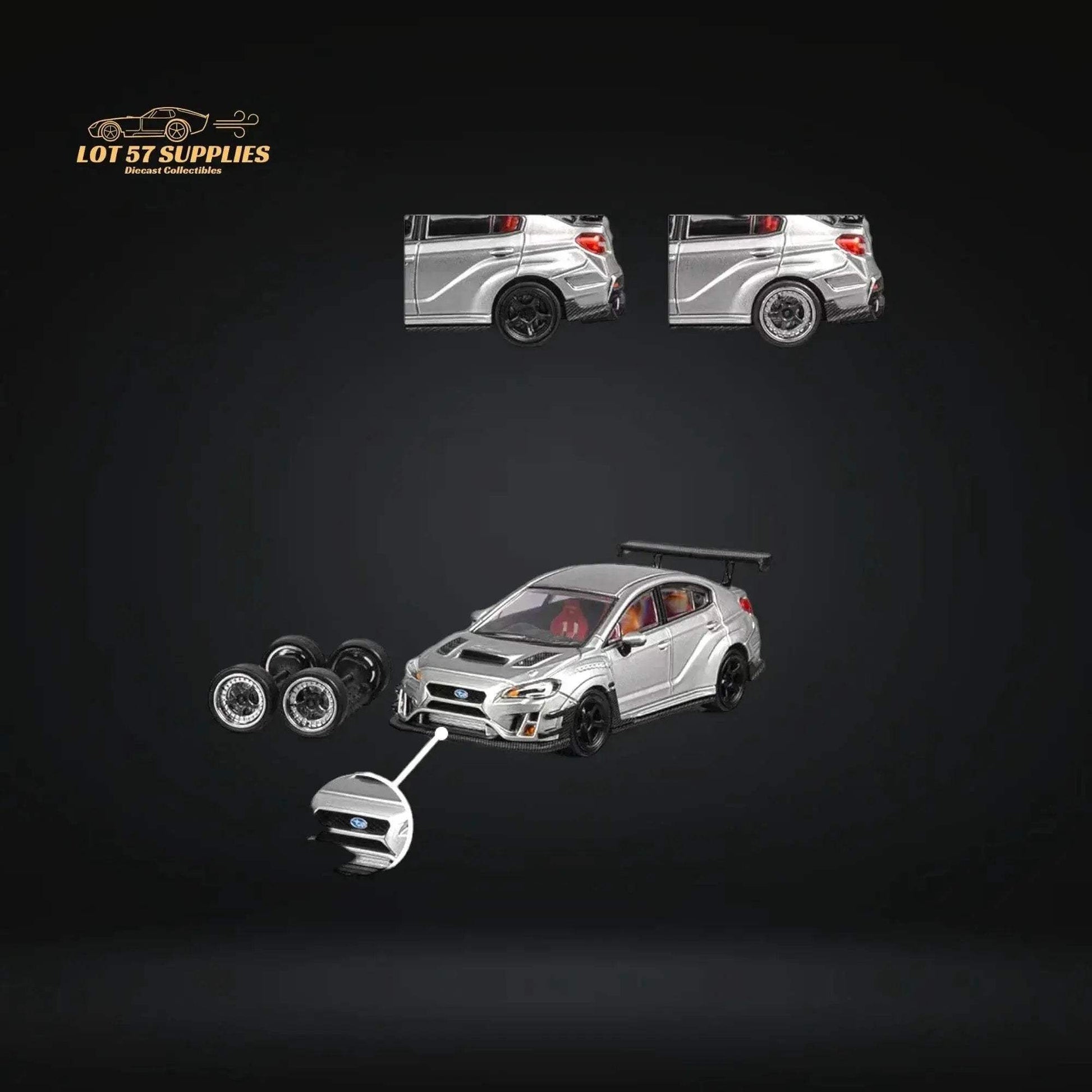 CM Model Subaru WRX STI Varis Widebody in Silver 1:64 CM64-STI-04 - ToylandEU