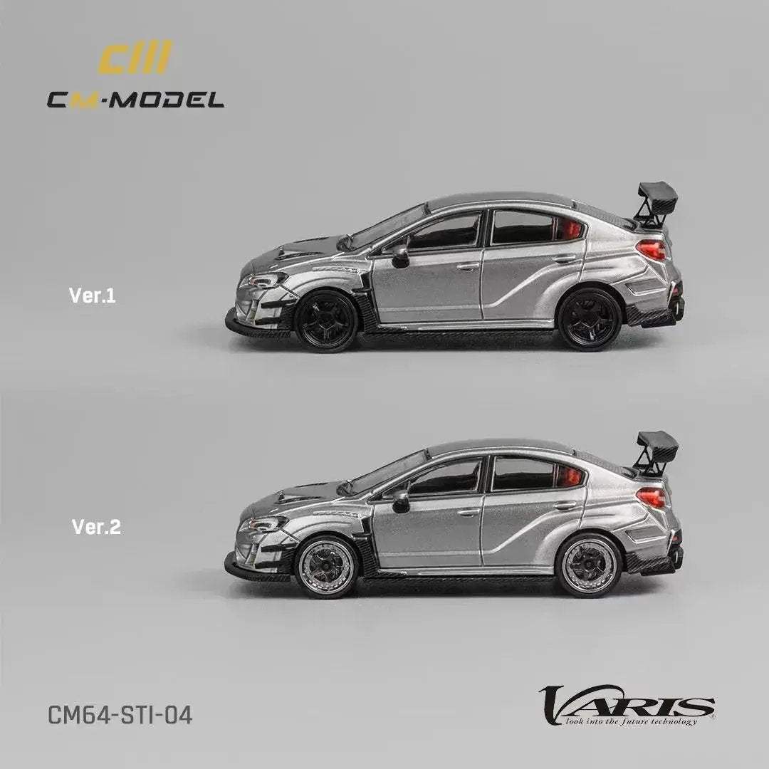 CM Model Subaru WRX STI Varis Widebody in Silver 1:64 CM64-STI-04 - ToylandEU