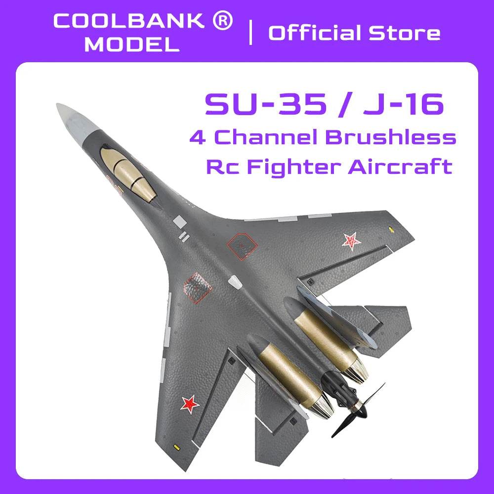 COOLBANK 4CH Brushless Motor Su-35/J-16 Rc Fighter Aircraft Model - ToylandEU