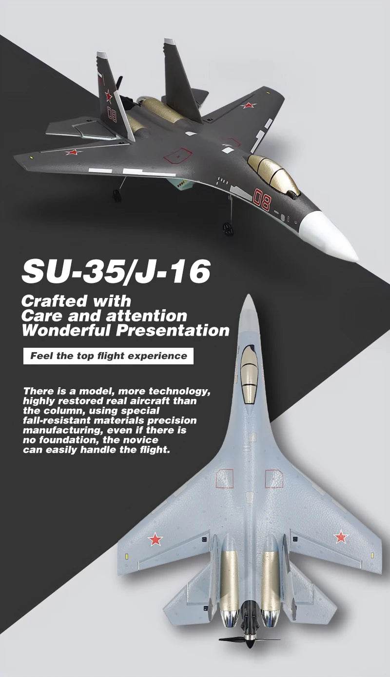 COOLBANK 4CH Brushless Motor Su-35/J-16 Rc Fighter Aircraft Model - ToylandEU