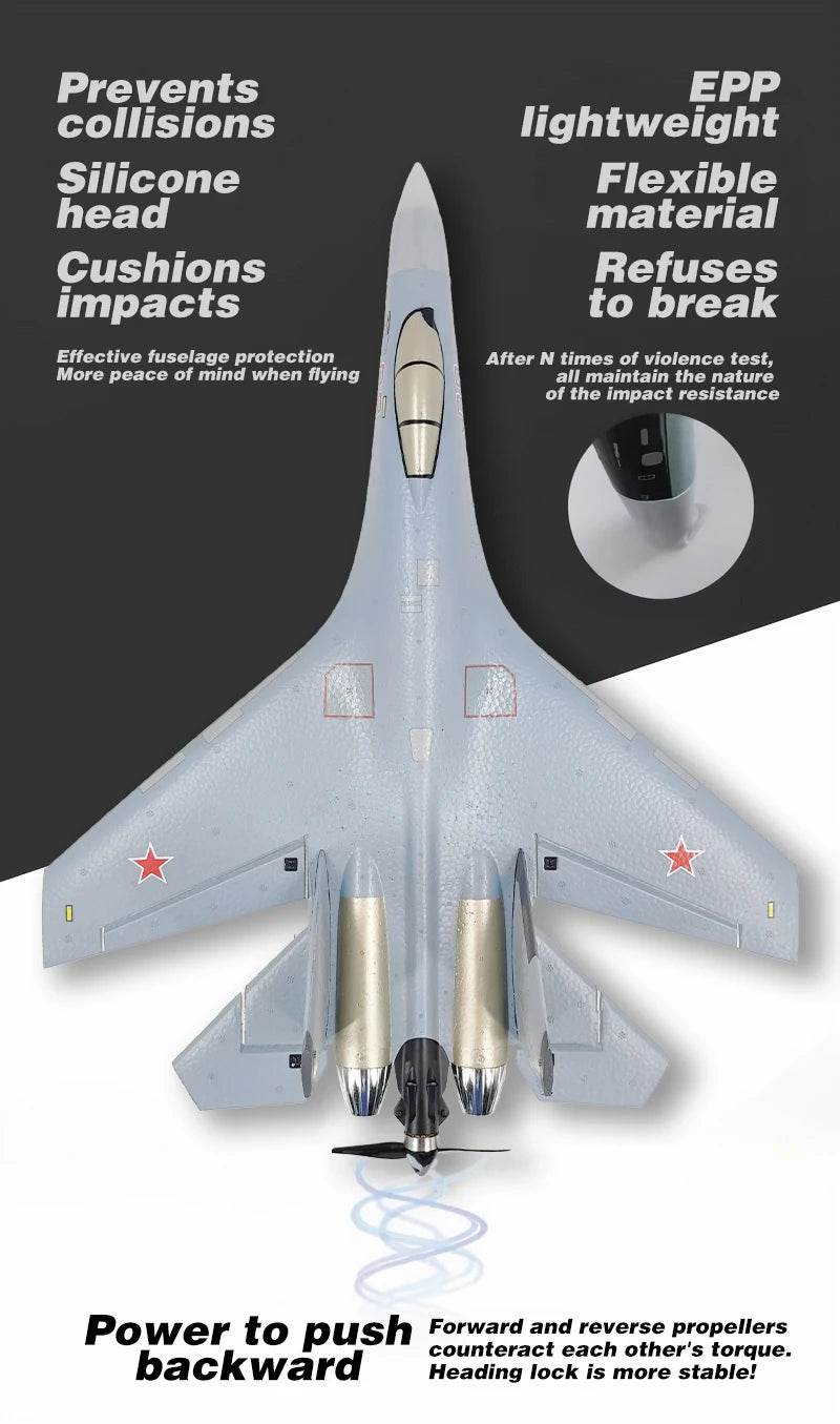 COOLBANK 4CH Brushless Motor Su-35/J-16 Rc Fighter Aircraft Model - ToylandEU