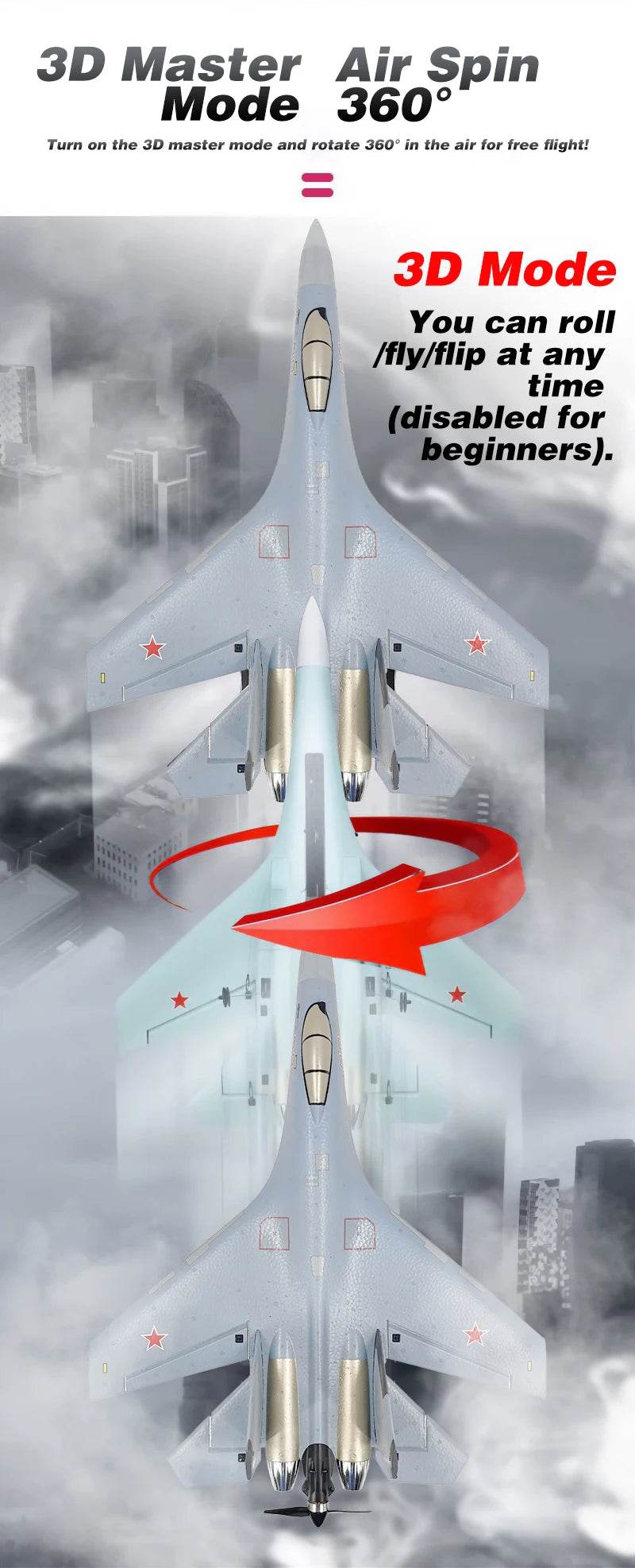 COOLBANK 4CH Brushless Motor Su-35/J-16 Rc Fighter Aircraft Model - ToylandEU