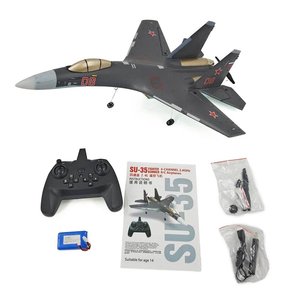 COOLBANK 4CH Brushless Motor Su-35/J-16 Rc Fighter Aircraft Model - ToylandEU