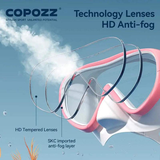COPOZZ New Professional Snorkel Diving Mask Snorkels Goggles Glasses Diving Goggles Swimming Tube Set Snorkel Mask Adult Unisex - ToylandEU