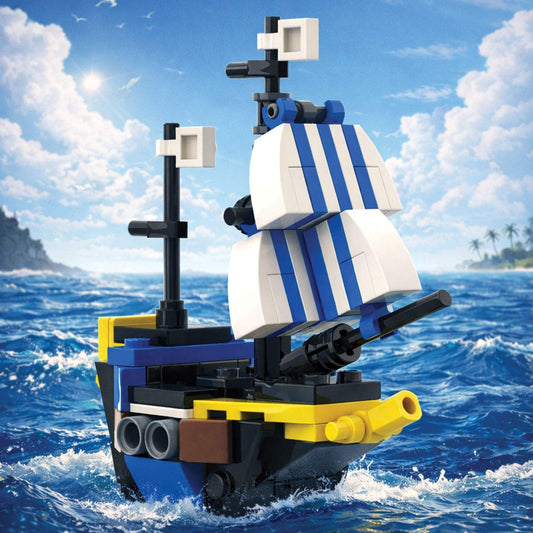 Mini Classic Clipper Pirate Ship | Brick Build | B3 Customs