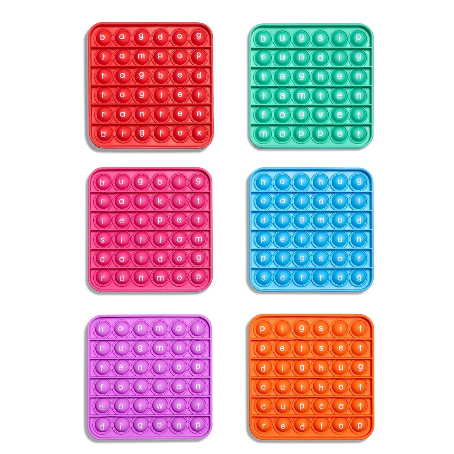 CVC Word Fidget Mats For Reading Practice With Word Pop - The Fidget Games