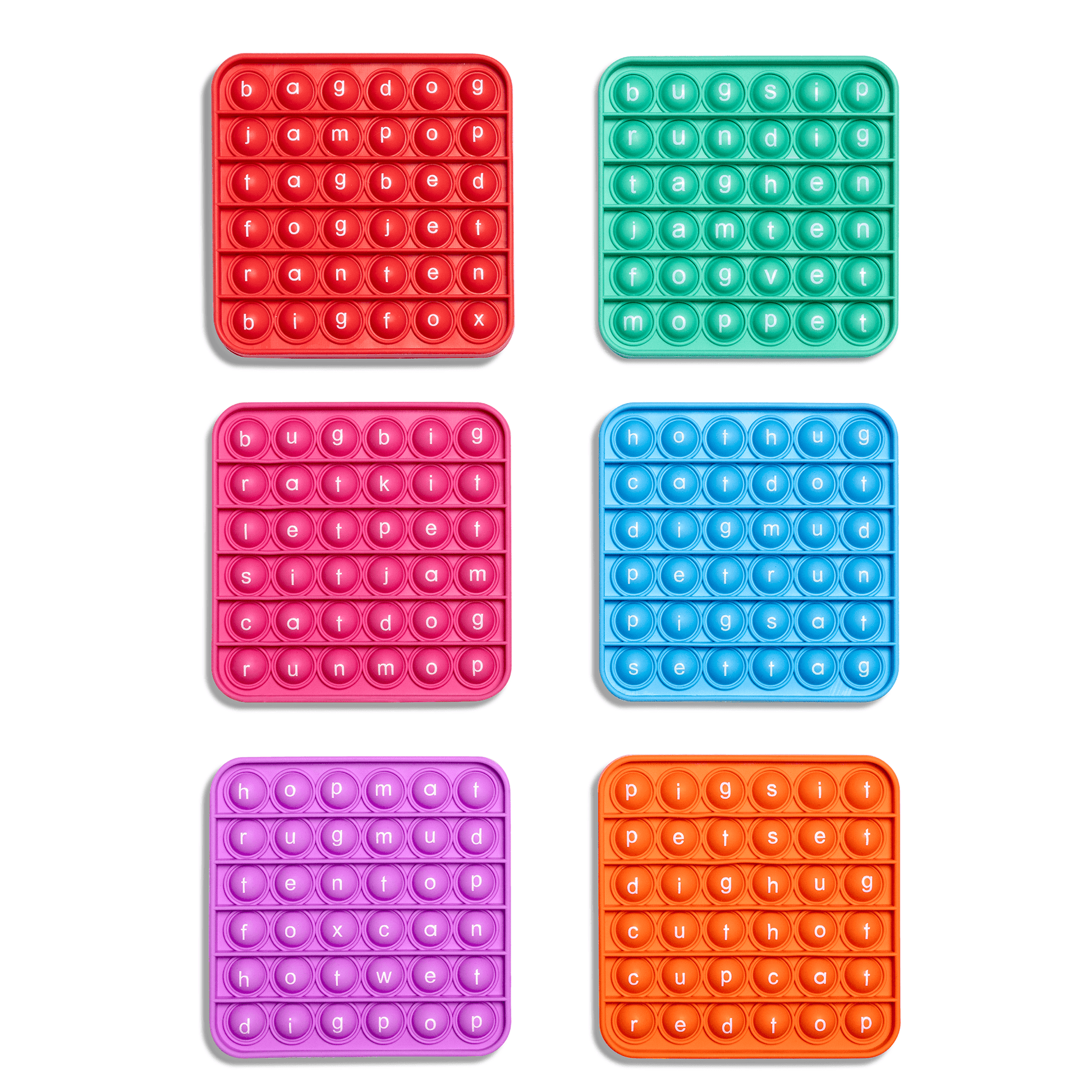  CVC Word Fidget Mats Word Pop Reading Practice -  ToylandEU™