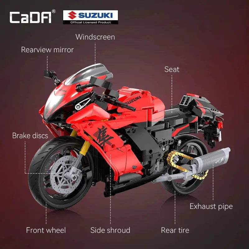  CaDA 1:6 Suzuki Hayabusa Lego Compatible Set 25th -  ToylandEU™