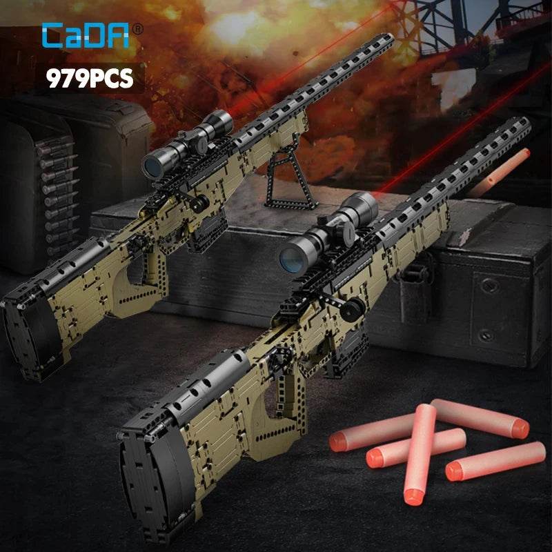 Cada 979Pcs City Police Military Sniper Rifle Building Blocks - ToylandEU