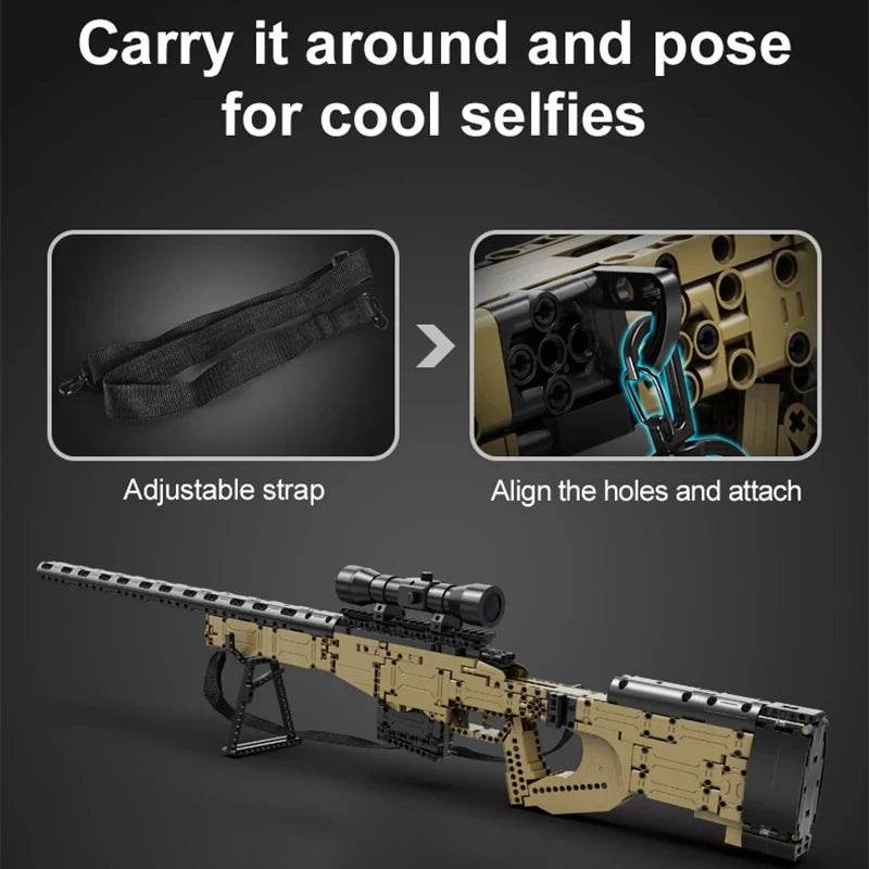 Cada 979Pcs City Police Military Sniper Rifle Building Blocks - ToylandEU