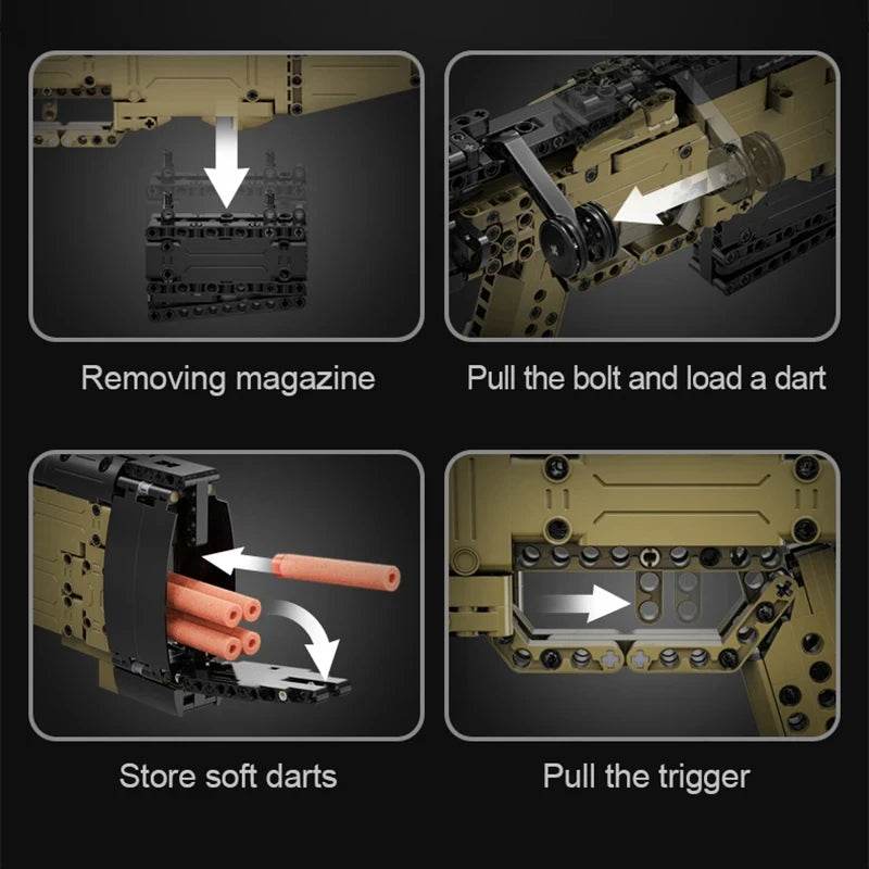 Cada 979Pcs City Police Military Sniper Rifle Building Blocks - ToylandEU
