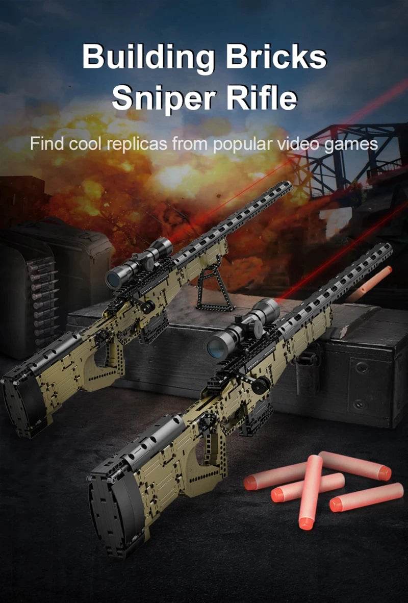 Cada 979Pcs City Police Military Sniper Rifle Building Blocks - ToylandEU