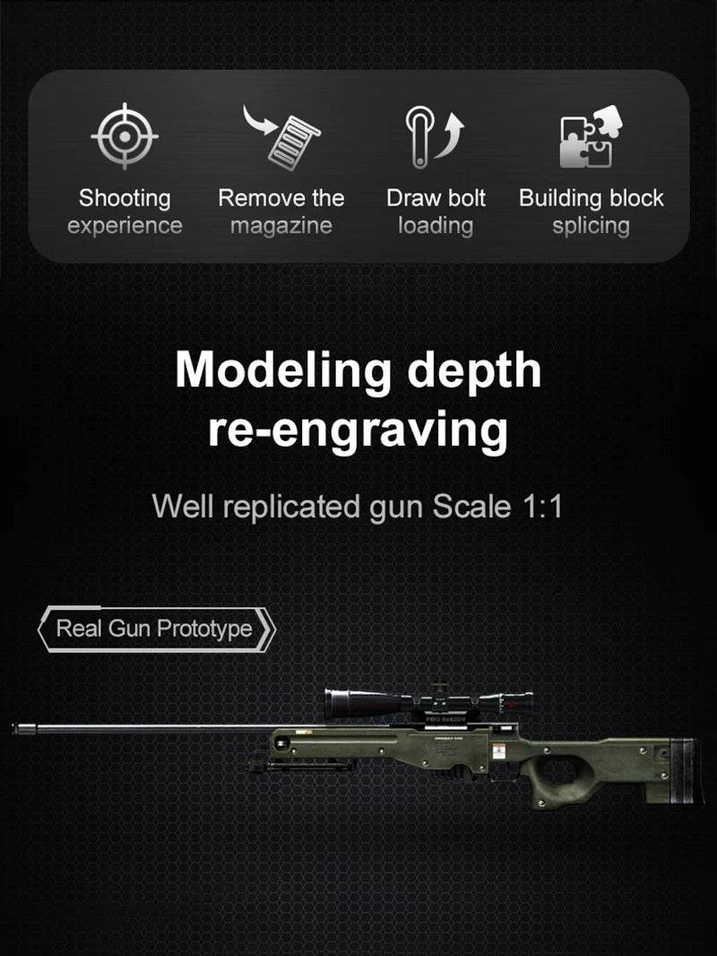 Cada 979Pcs City Police Military Sniper Rifle Building Blocks - ToylandEU