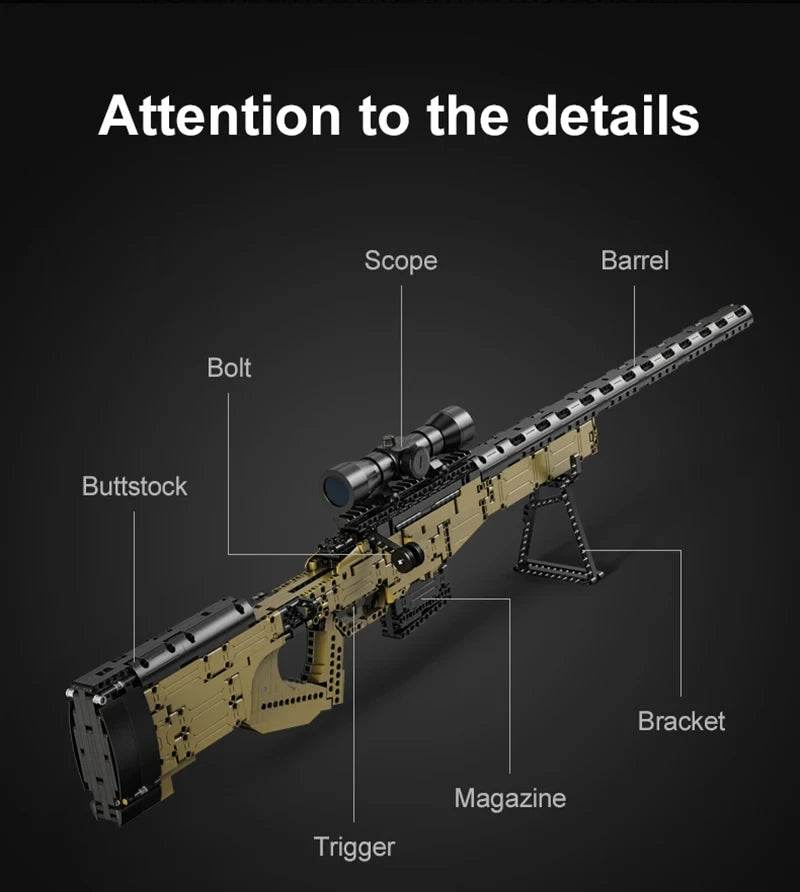 Cada 979Pcs City Police Military Sniper Rifle Building Blocks - ToylandEU