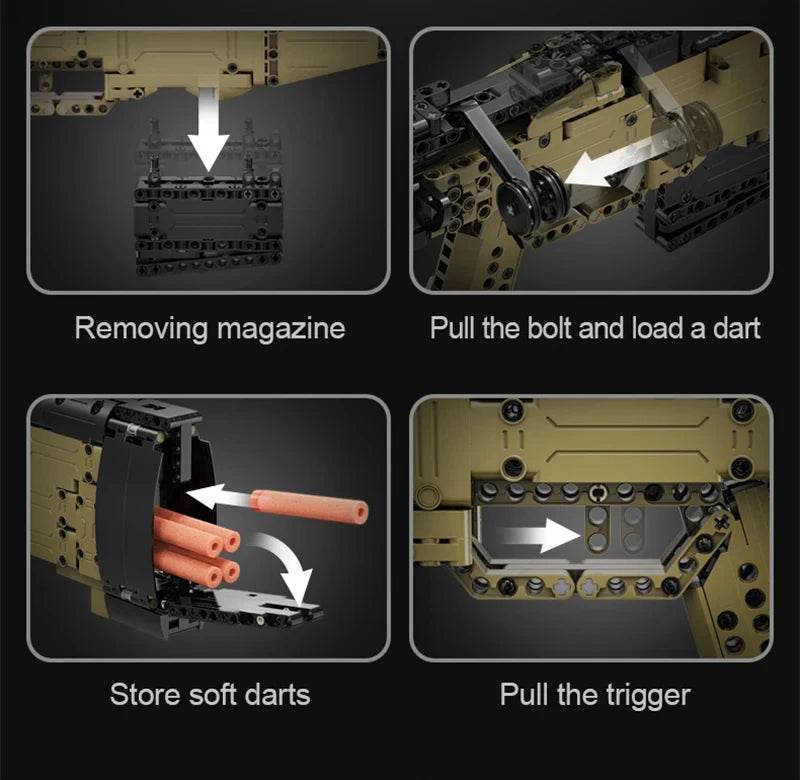 Cada 979Pcs City Police Military Sniper Rifle Building Blocks - ToylandEU