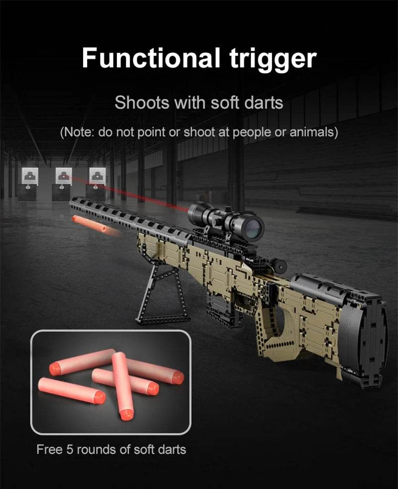 Cada 979Pcs City Police Military Sniper Rifle Building Blocks - ToylandEU