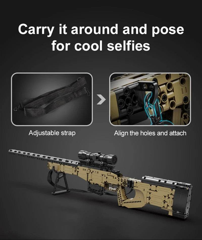 Cada 979Pcs City Police Military Sniper Rifle Building Blocks - ToylandEU