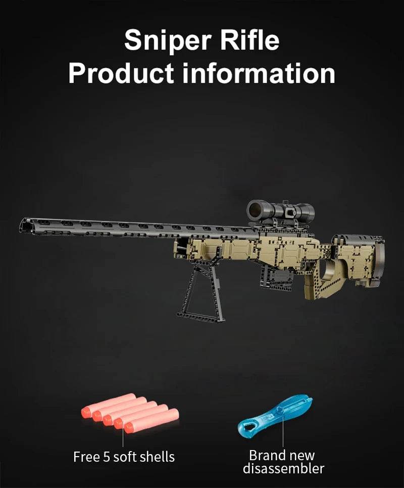 Cada 979Pcs City Police Military Sniper Rifle Building Blocks - ToylandEU