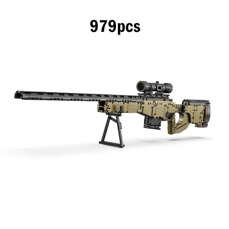 Cada 979Pcs City Police Military Sniper Rifle Building Blocks - ToylandEU