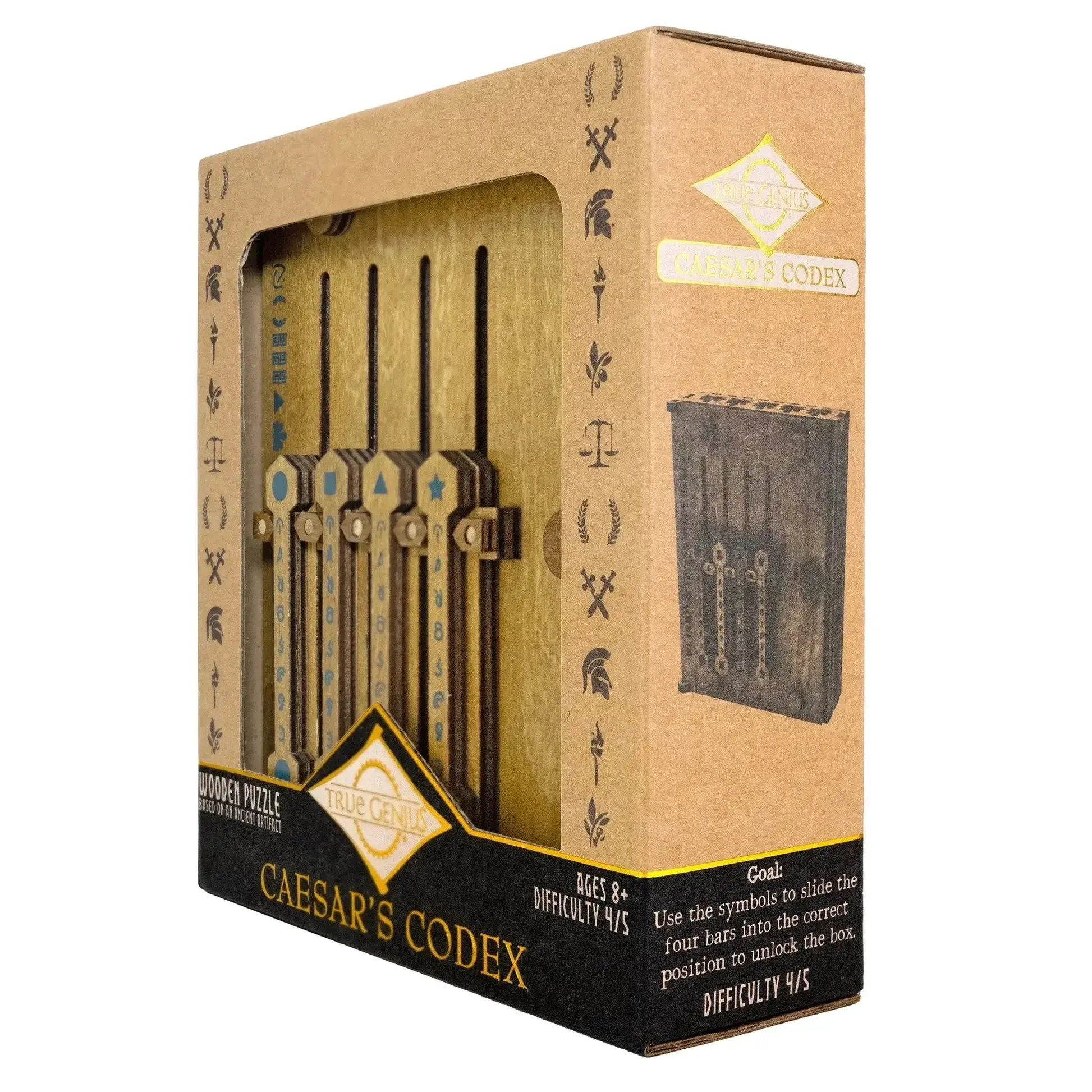 Caesar's Codex Sliding Puzzle Box With Roman Symbol Challenge - ToylandEU
