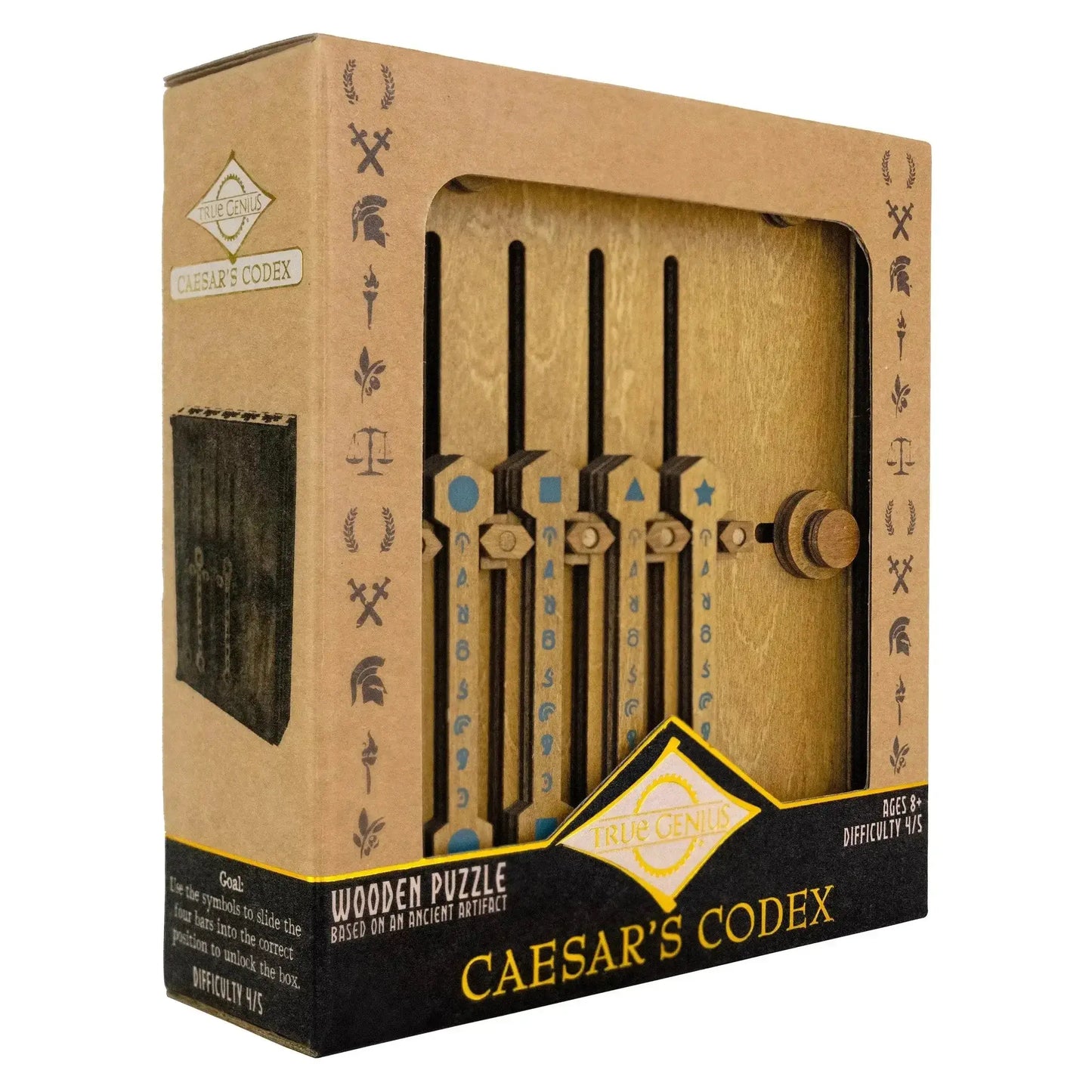Caesar's Codex Sliding Puzzle Box With Roman Symbol Challenge - ToylandEU