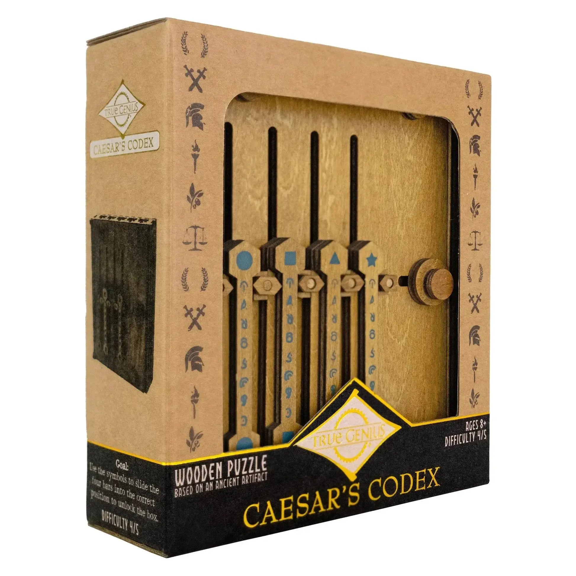Caesar's Codex Sliding Puzzle Box With Roman Symbol Challenge - ToylandEU