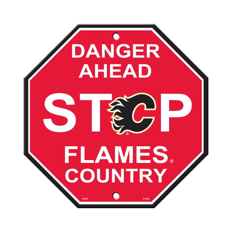 Calgary Flames 12x12 Plastic Stop Style Sign CO USA - ToylandEU