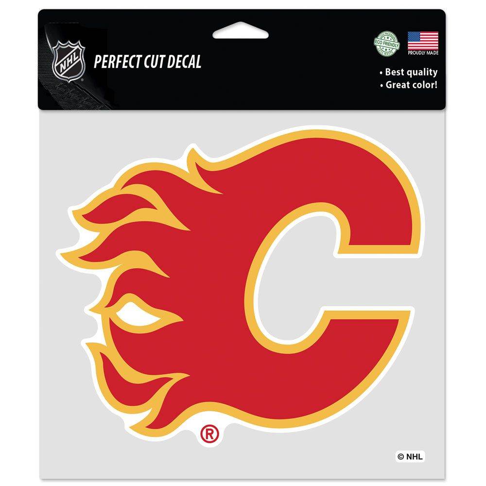 Calgary Flames 8x8 Perfect Cut Color Decal For Walls - ToylandEU