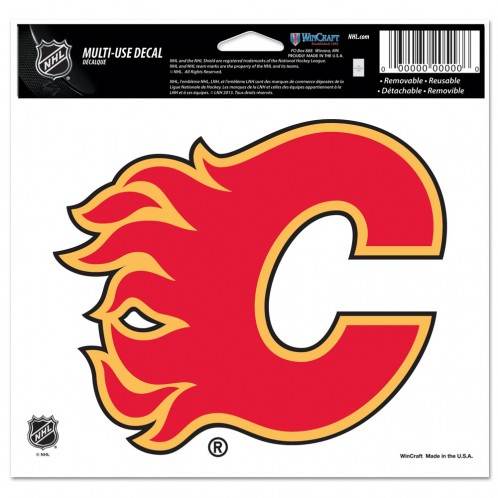 Calgary Flames Decal 5x6 Multi Use Color Special Order - ToylandEU