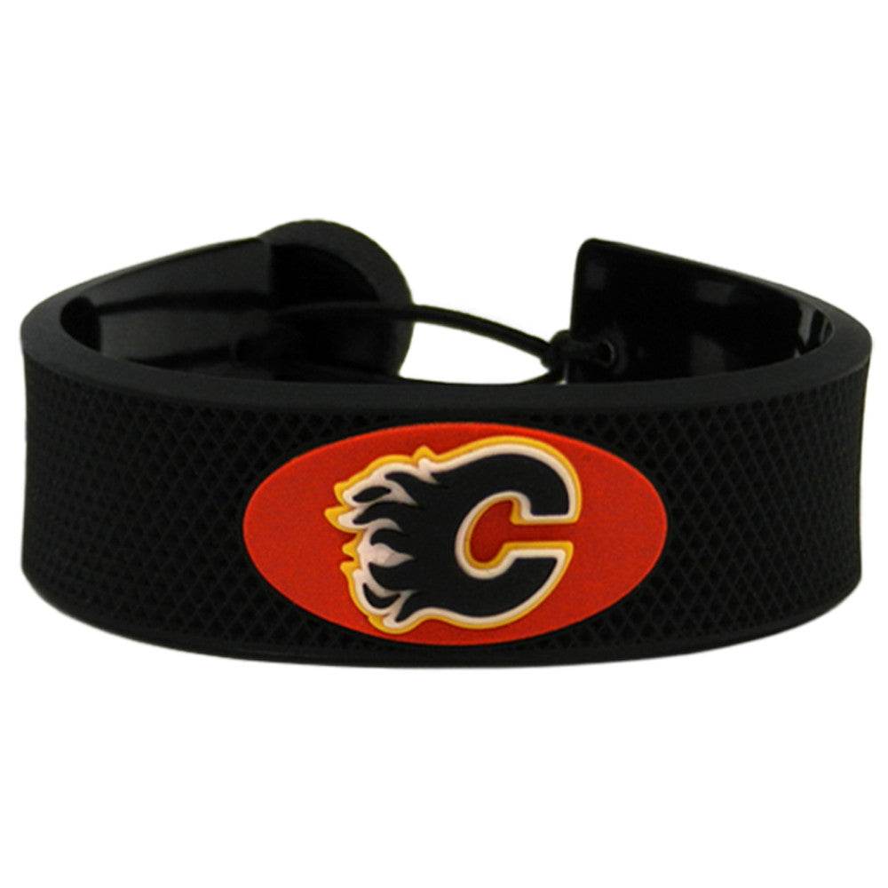 Calgary Flames Leather Bracelet Classic Hockey Accessory - ToylandEU