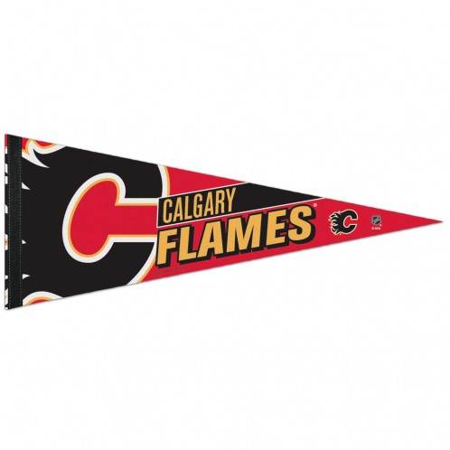 Calgary Flames Premium 12x30 Wool Pennant Durable Style - ToylandEU