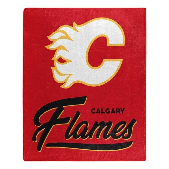 Calgary Flames Raschel Blanket 50x60 Signature Design - ToylandEU