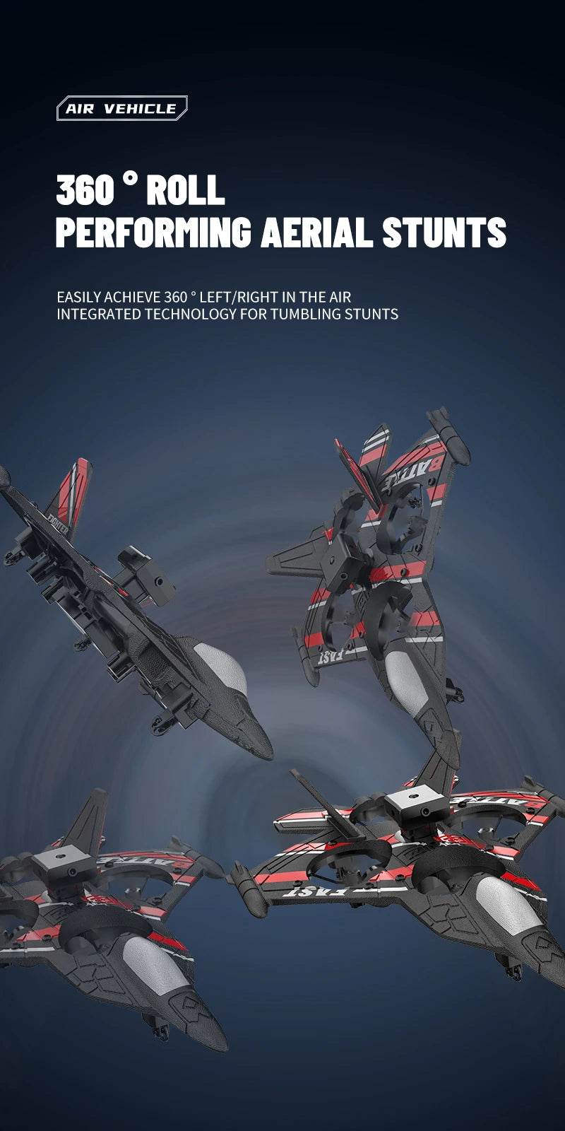 Camera RC Aircraft Obstacle Avoidance Fighter Foam Plane - ToylandEU