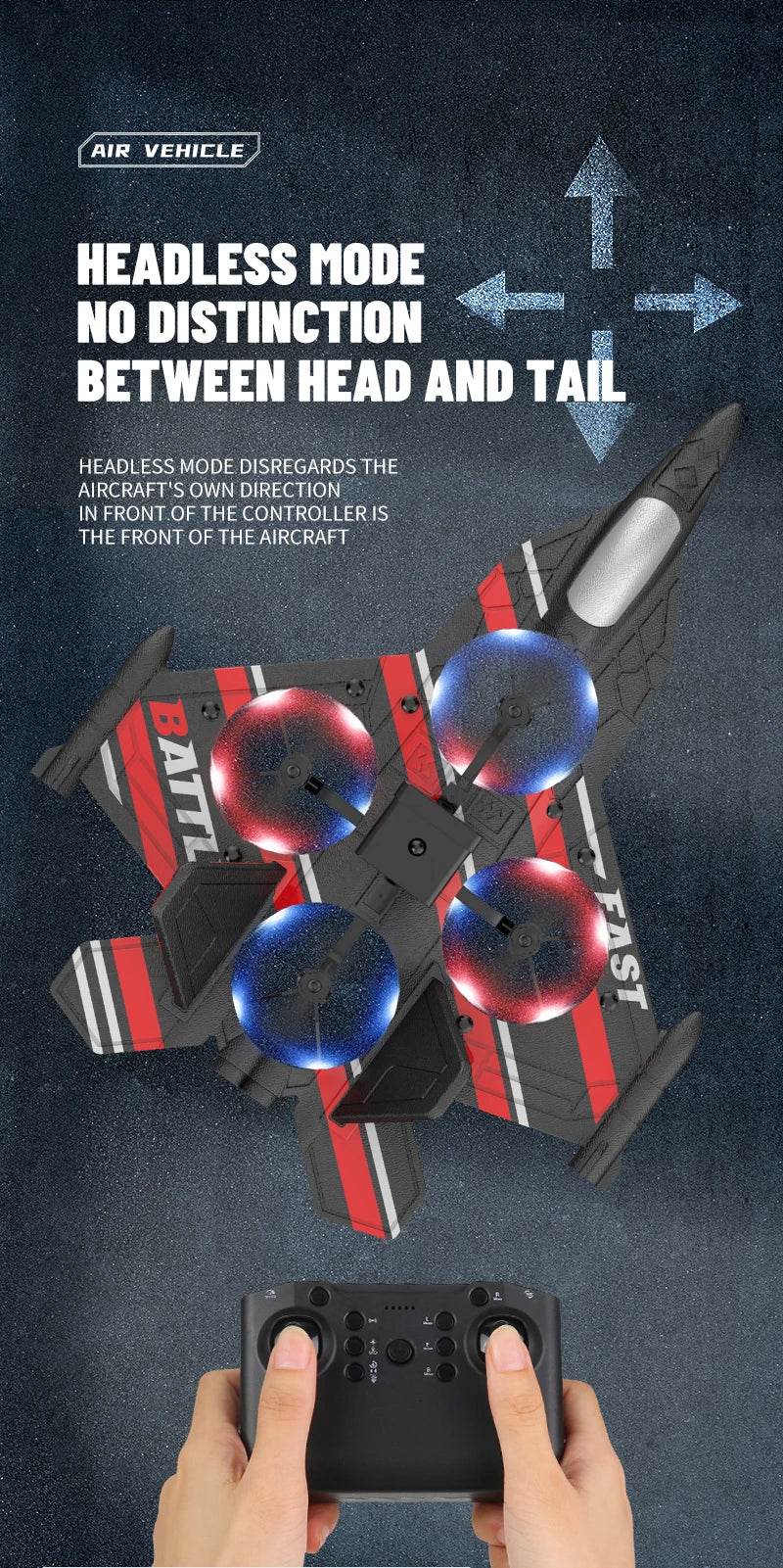 Camera RC Aircraft Obstacle Avoidance Fighter Foam Plane - ToylandEU